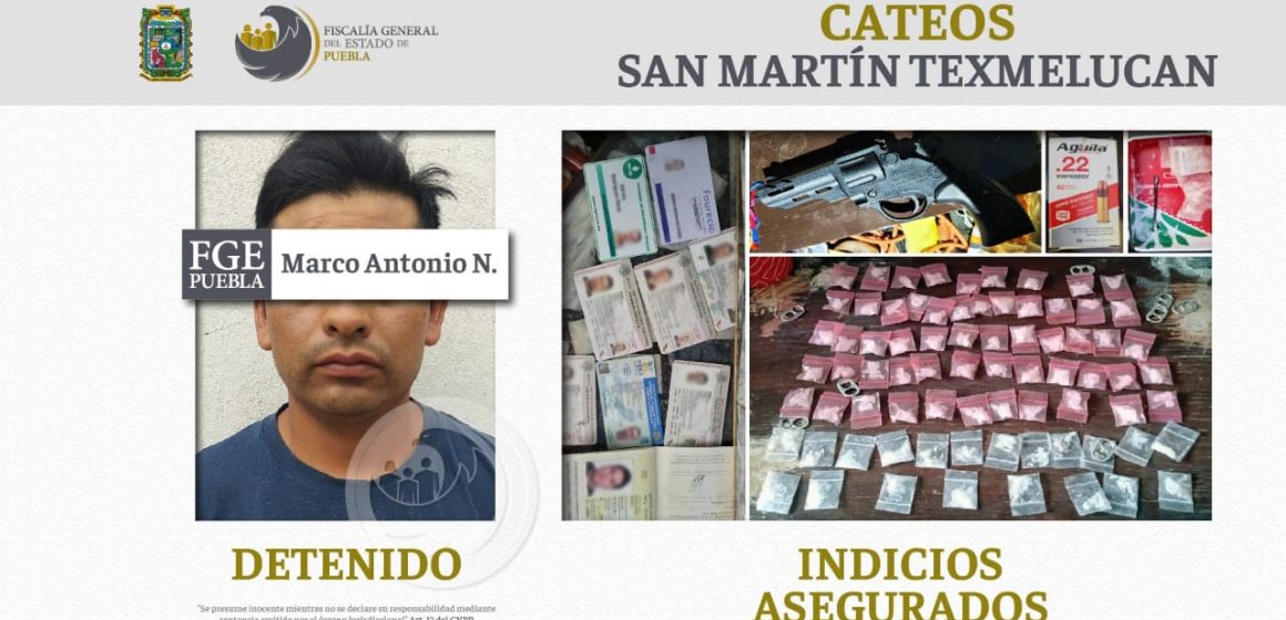 Aseguran más de 140 dosis de droga y 7 vehículos en Texmelucan