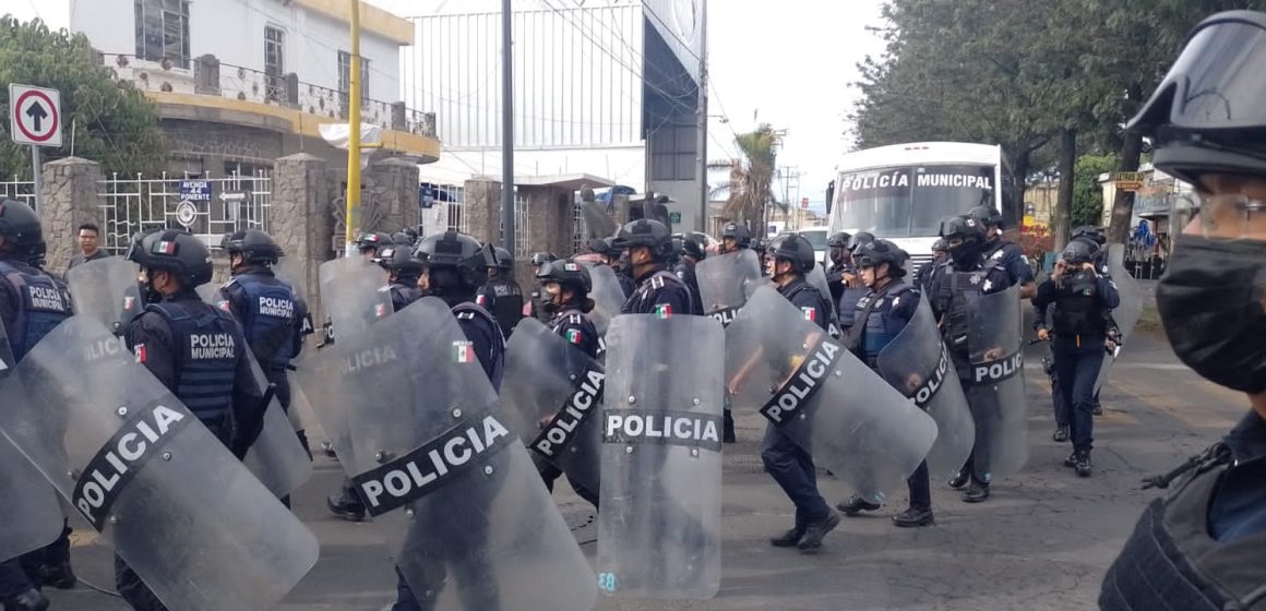 Policía Municipal con el apoyo del Estado implementó operativo especial en la 46 Poniente