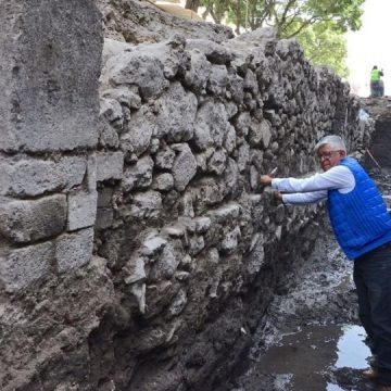 Encuentran un muro novohispano en el barrio de La Lagunilla