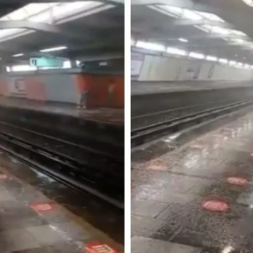Lluvia en CDMX provoca inundaciones en Línea 4 del Metro