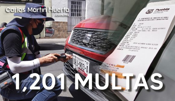 Aplican mil 201 multas por no respetar parquímetros