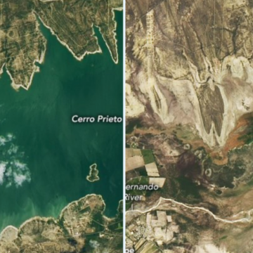 La NASA revela imágenes de la fuerte sequía que vive Nuevo León
