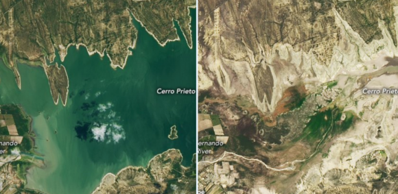 La NASA revela imágenes de la fuerte sequía que vive Nuevo León