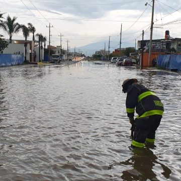 Reporta encharcamientos San Andrés Cholula en Centro y 14 Oriente