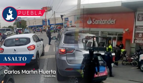 Asalto a camioneta de valores desata balacera en 11 Sur y 105 Poniente