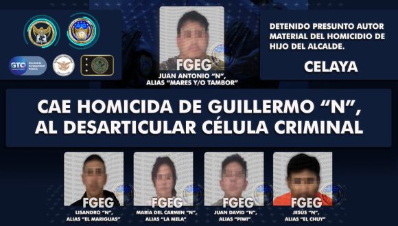 Detienen al presunto homicida del hijo del alcalde de Celaya