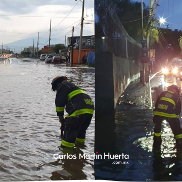 Tormenta en Puebla derribó árboles, provocó inundaciones y carambola de vehículos