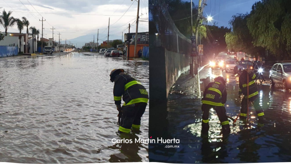 Tormenta en Puebla derribó árboles, provocó inundaciones y carambola de vehículos