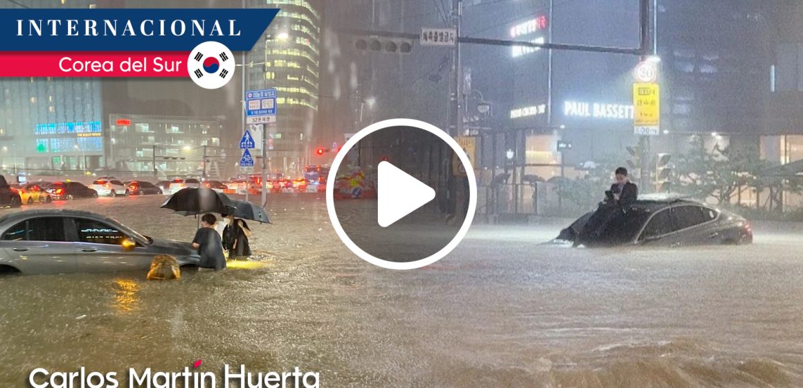 (VIDEOS) Fuertes lluvias en Seúl dejan 8 muertos.