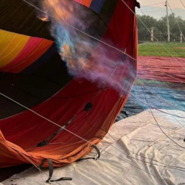 Flamazo en globo aerostático deja tres personas lesionadas en Teotihuacán