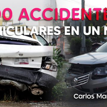 Puebla capital registró más de 500 accidentes vehiculares en un mes