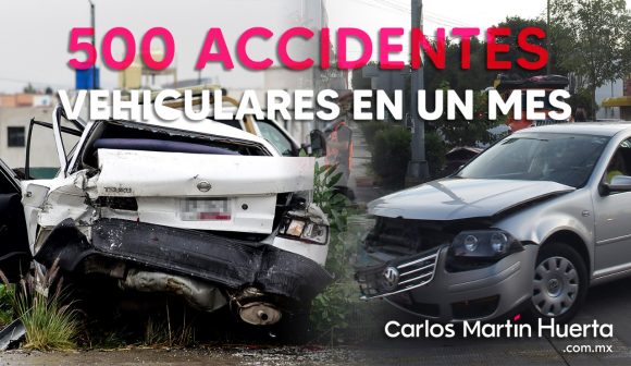 Puebla capital registró más de 500 accidentes vehiculares en un mes