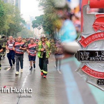 Texmelucan participa en primera carrera de Bomberos en CDMX