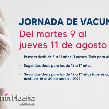 Jornada de vacunación contra Covid-19 a menores llega a 115 municipios