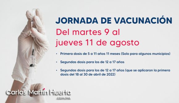vacunación menores Jornada de vacunación contra Covid-19 a menores llega a 115 municipios