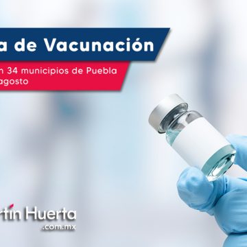 Inicia vacunación para menores en 34 municipios de Puebla