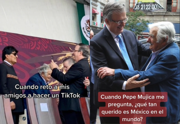 Ebrard pone a bailar a Evo y bromea con Mujica