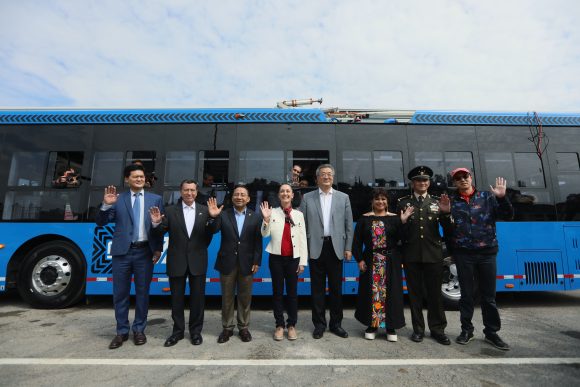 Trolebús elevado en CDMX, obra de electromovilidad y justicia social: Claudia Sheinbaum