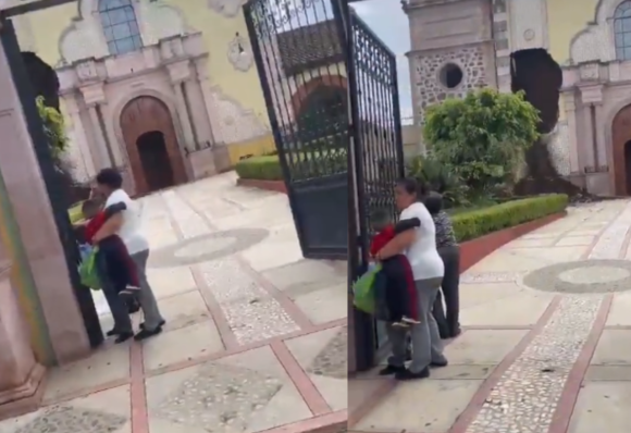 Sismo provoca daños en iglesia mientras mujeres con sus hijos se resguardaban