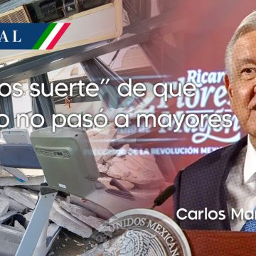 “Tuvimos suerte” de que el sismo no pasó a mayores: AMLO