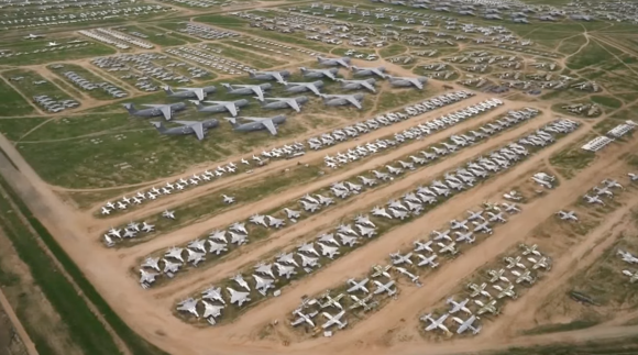 El cementerio de aviones  más grande del mundo se encuentra en Arizona