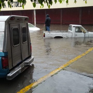 Fuerte lluvia deja árboles caídos e inundaciones en Puebla capital