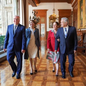 AMLO recibe en Palacio Nacional al presidente de Alemania