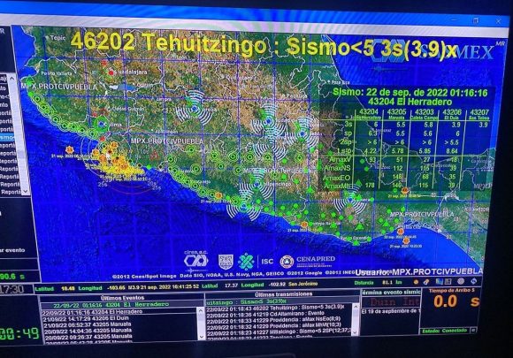 Activan protocolos de revisión en Puebla tras sismo de magnitud de 6.9