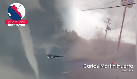 (VIDEOS) Tornado sorprende en Guamúchil, Sinaloa