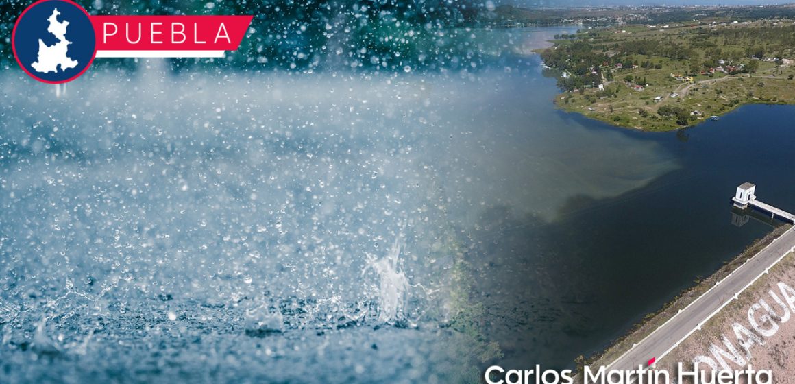 Intensas lluvias recuperan niveles en presas de agua en Puebla