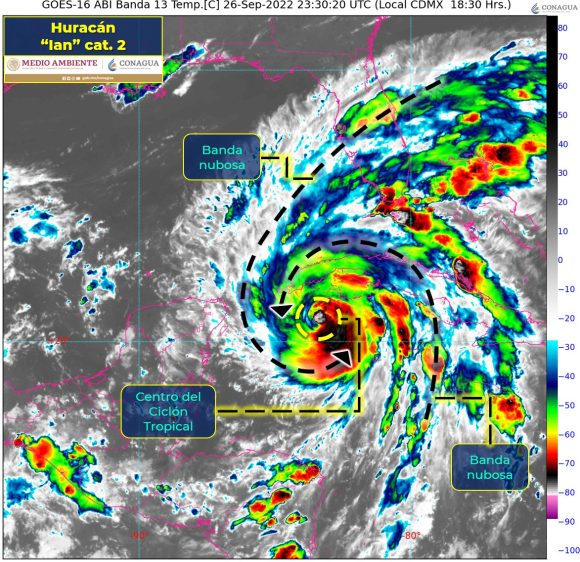 Huracán “Ian” se intensifica a categoría 2