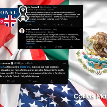 México, EU y Canadá expresan condolencias por muerte de la reina Isabel II