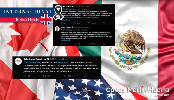 México, EU y Canadá expresan condolencias por muerte de la reina Isabel II
