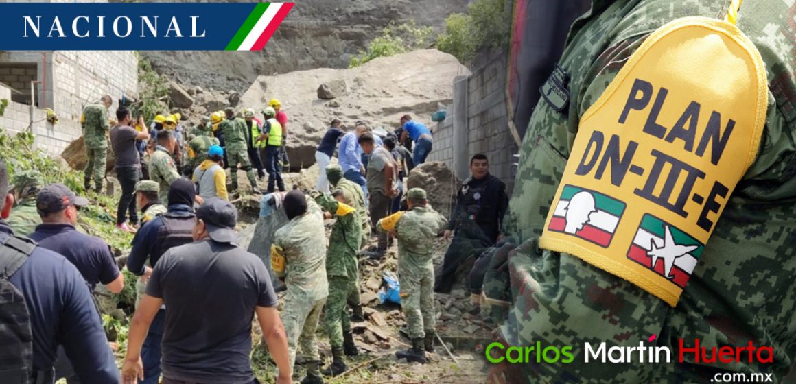 Desgajamiento de cerro sepulta viviendas en Cuernavaca