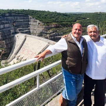 AMLO y Alfaro supervisan obras de presa El Zapotillo en Jalisco