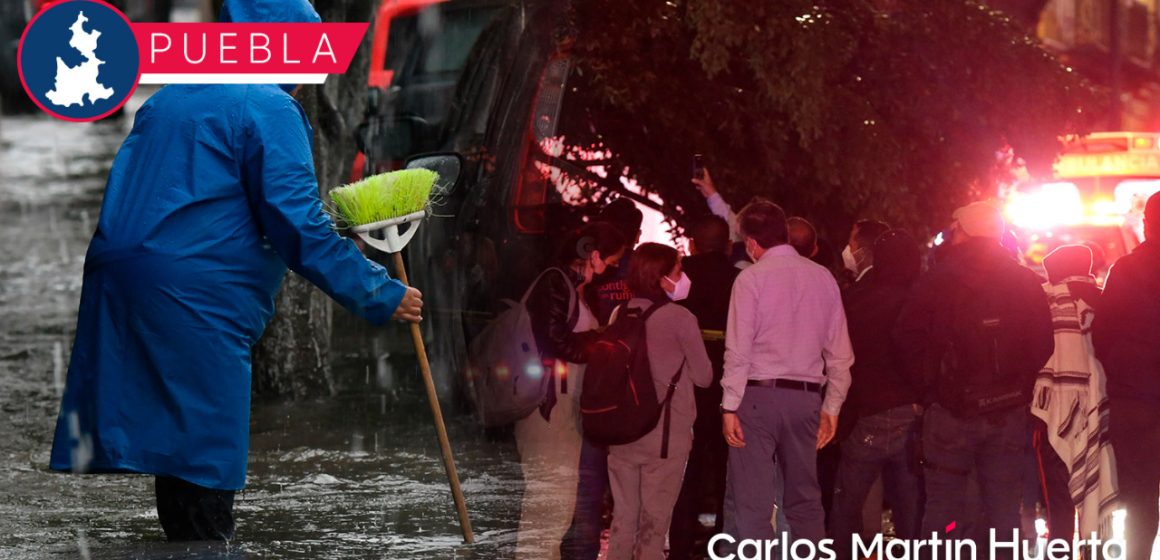 Suman 14 árboles caídos y 43 inundaciones en las últimas 24 horas en Puebla