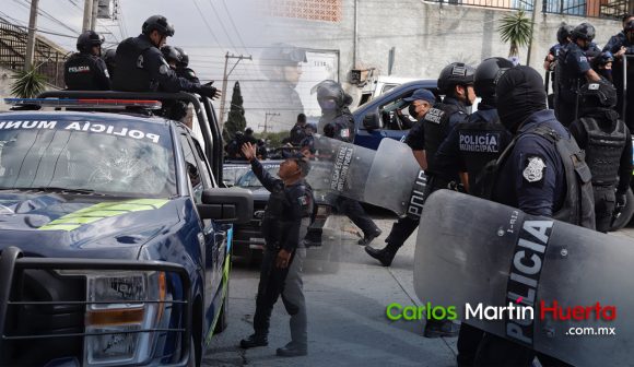 operativo - seguridad Policías lesionados y patrullas dañadas, reporta SSC tras golpiza de la 28 de Octubre