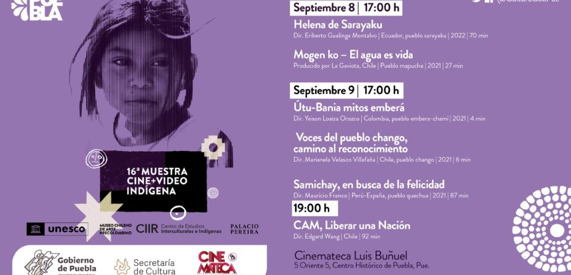 Con 13 proyecciones, Puebla se une a “16ª Muestra Cine+Video Indígena”