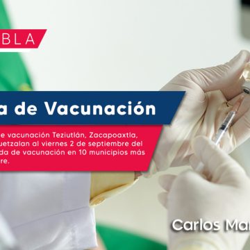 Activa jornada de vacunación en 14 municipios poblanos