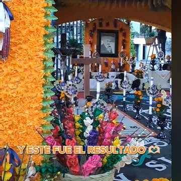 Con más de 25 mil flores de cempasúchil crean espectacular altar para Vicente Fernández