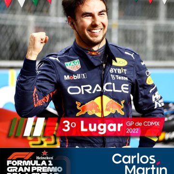 Sergio ‘Checo’ Pérez termina tercero en el Gran Premio de México