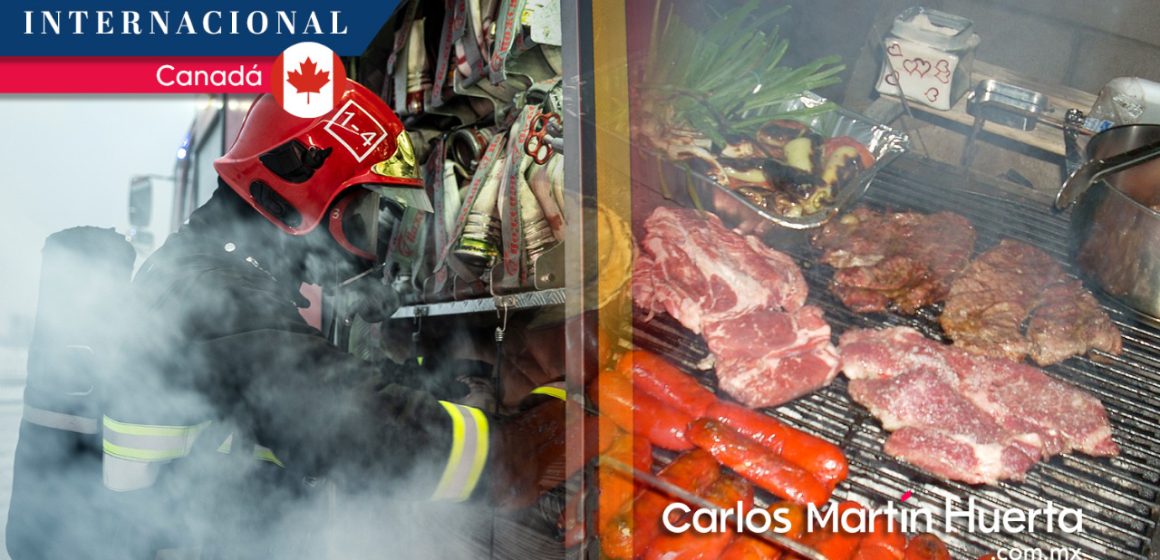 Mexicano hace carne asada en Canadá y llegan los bomberos