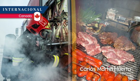 Mexicano hace carne asada en Canadá y llegan los bomberos