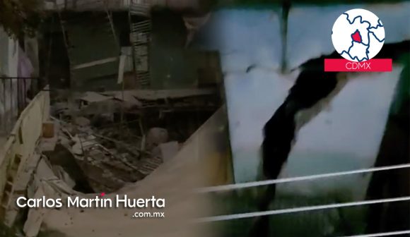 Derrumbe vecindad CDMX (VIDEO) Derrumbe en vecindad del Centro de CDMX deja un lesionado