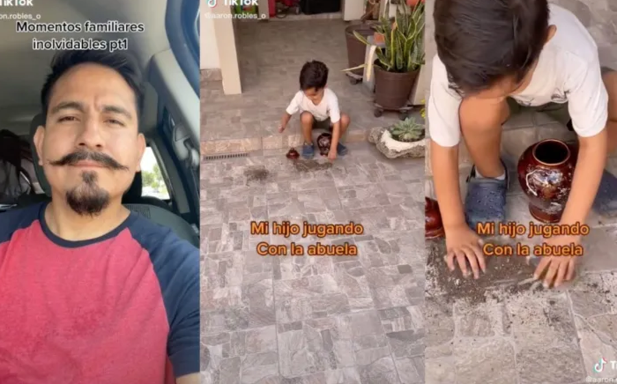 VIRAL Pequeño juega con cenizas de su abuela, tras sacarlas de la urna