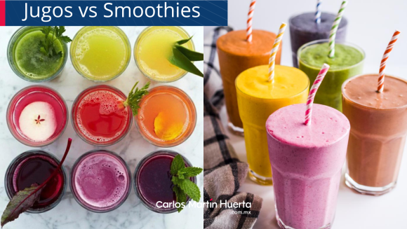 Jugo vs smoothie. ¿Cuál es diferencia?