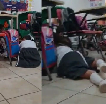 Maestra tranquiliza a alumnos de primaria durante balacera en Empalme, Sonora