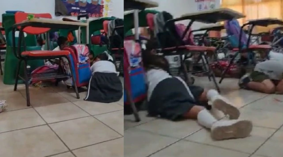 Maestra tranquiliza a alumnos de primaria durante balacera en Empalme, Sonora