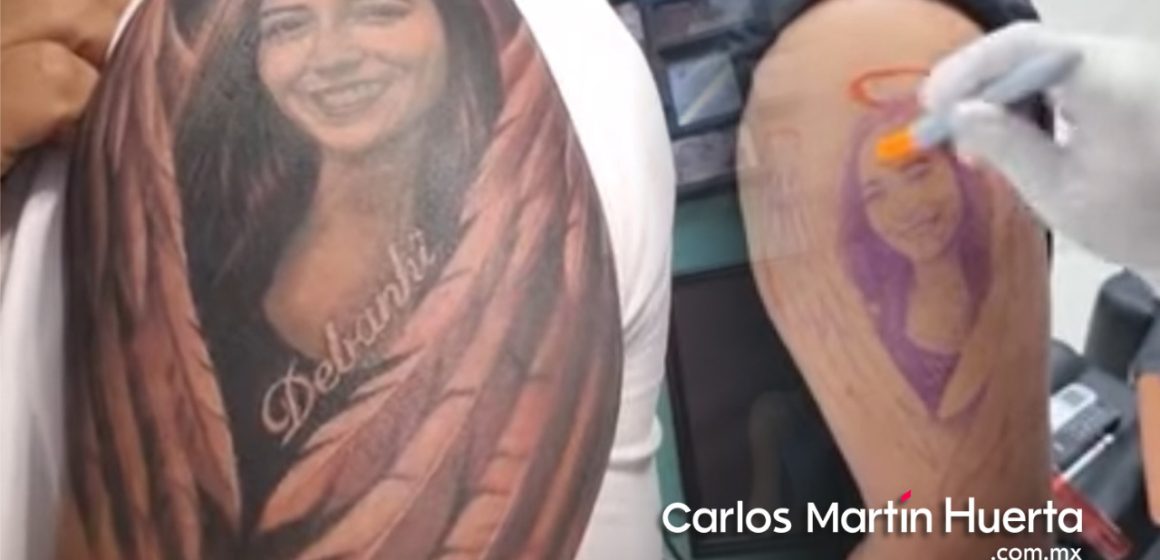 Padre de Debanhi Escobar se tatúa el rostro de su hija; afirma que es un recordatorio de justicia