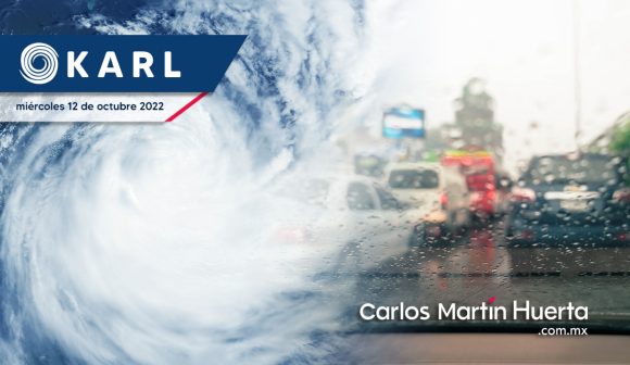 tormenta tropical Karl Tormenta tropical Karl generará lluvias fuertes en diferentes regiones del país